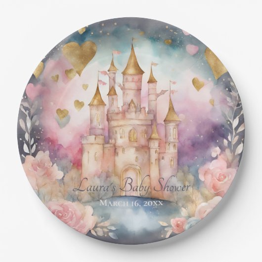 Magische Märchendusche Princess Pappteller (Vorderseite)