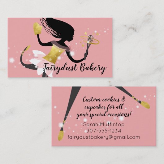 Magische Märchengebäck Kuchen Backwaren Backwaren Visitenkarte (Vorne/Hinten)