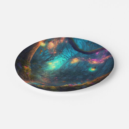 Magische Märchenprinzessin Fantasy Pixie Staub Par Pappteller (Schrägansicht)