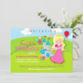 Magische Märchenprinzessin Geburtstagsparty Einladung (Stehend Vorderseite)