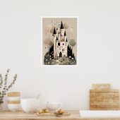 Magische Märchenschmuck Burg Poster, Fantasie Kuns Poster (Küche)
