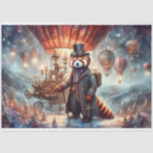 Magische Mechanische Red Panda Reise Decoupage Seidenpapier (Vorderseite)
