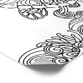 Magische Meeresschildkröten-Erwachsenenfarben druc Poster (Ecke)