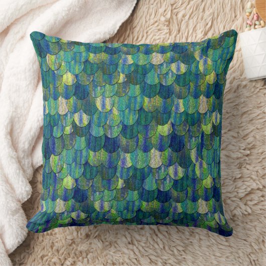 Magische Meerjungenskala Kissen (Decke)