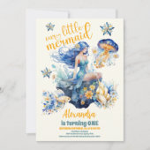 Magische Meerjungfrau 1. Geburtstag Party Einladung (Vorderseite)