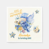 Magische Meerjungfrau 1. Geburtstag Party Serviette (Vorderseite)