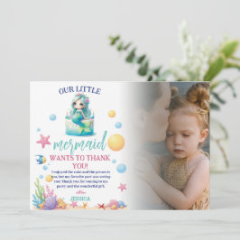 Magische Meerjungfrau 3. Geburtstag unter dem Foto Einladung