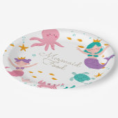 Magische Meerjungfrau Geburtstagspartei Meerjungfr Pappteller (Schrägansicht)