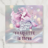 Magische Meerjungfrau-Geburtstagsparty für Kinder Geschenkanhänger (Rückseite)