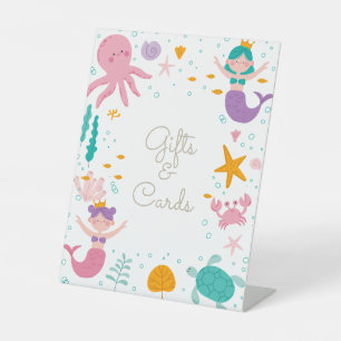 Magische Meerjungfrau Geburtstagsparty Tabletop Un Sockelschild