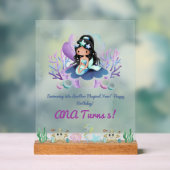 Magische Meerjungfrau Geburtszeichen - Personalisi Acrylschild (Neutral)