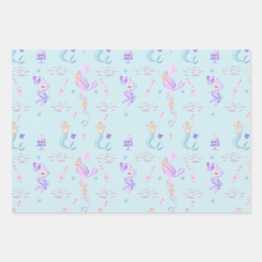 Magische Meerjungfrau Geschenkpapier Set (Vorderseite)