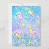 Magische Meerjungfrau Katzen Einladungen (Rückseite)