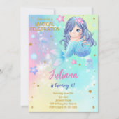 Magische Meerjungfrau Kindergeburtstag Einladung (Vorderseite)