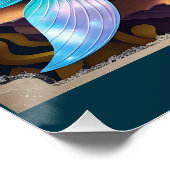 Magische Meerjungfrau Königin Cartoon Unterwasser Poster (Ecke)