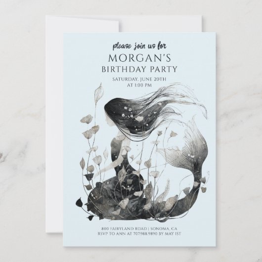 Magische Meerjungfrau Mädchen zum Geburtstag Einladung (Vorderseite)