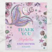 Magische Meerjungfrau Mercat Unter den Gastgeschen Weinetikett (Einzelnes Label)