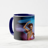 Magische Meerjungfrau-Mond-Kaffee-Tasse Tasse (Vorderseite Links)