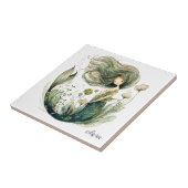 Magische Meerjungfrau Personalisierte Keramik Tile Fliese (Seite)