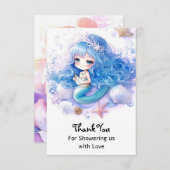 Magische Meerjungfrau Princess Babydusche Dankeskarte (Vorne/Hinten)