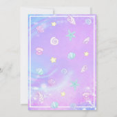 Magische Meerjungfrau Schwanz Geburtstagsparty Ein Einladung (Rückseite)