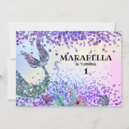 *~* Magische Meerjungfrau Schwanz Rainbow Birthday Einladung