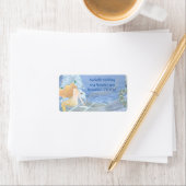 Magische Meerjungfrau, Swan Boat, Weihnachtsbaumad Adressaufkleber (Insitu)