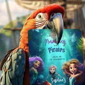 Magische Meerjungfrau & Swashbuckling Pirate Gebur Einladung
