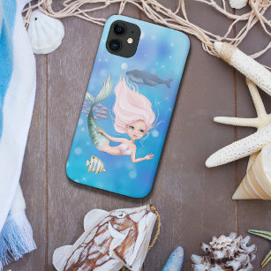 Magische Meerjungfrau, tropischer Fisch und Walmee Case-Mate iPhone Hülle