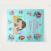 Magische Meerjungfrau unter dem Foto Wandteppich (Vorderseite (Horizontal))