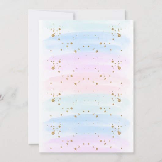 Magische Meerjungfrau unter dem Glitzer Einladung (Rückseite)