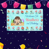 Magische Meerjungfrau unter dem Kindergeburtstag P Banner