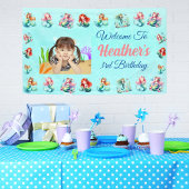 Magische Meerjungfrau unter dem Kindergeburtstag P Banner
