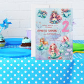 Magische Meerjungfrau unter dem Kindergeburtstag P Einladung