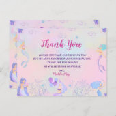 Magische Meerjungfrau unter dem Meer Danke Postkarte (Vorne/Hinten)