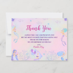 Magische Meerjungfrau unter dem Meer Danke Postkarte