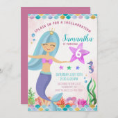 Magische Meerjungfrau unter dem Meer Einladung (Vorne/Hinten)