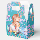 magische Meerjungfrau unter der Regenbogenpastel Geschenkschachtel (Geöffnet)