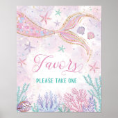 Magische Meerjungfrau Untermeer Gastgeschenke Zeic Poster (Vorne)