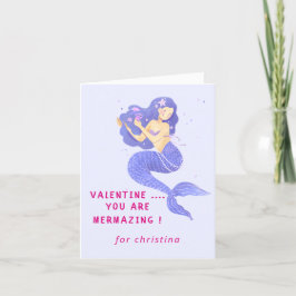 Magische Meerjungfrau Valentine's Day Holiday Card Feiertagskarte