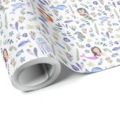 Magische Meerjungfrauen Moderne Wasserfarbe Geschenkpapier (Rolleneckpunkt)