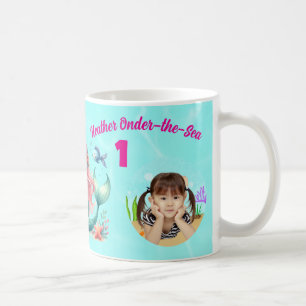 Magische Meerjungfrauen Unterwasser 1. Geburtstags Kaffeetasse