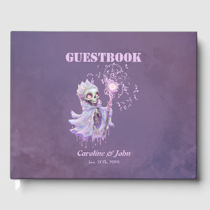 Magische Melodien des niedlichen lila Skeletts. Gästebuch