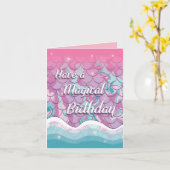 Magische Mermaid Geburtstagskarte Karte (Gelbe Blume)