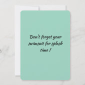 Magische Mermaid Geburtstagsparty Einladung | Birt (Rückseite)