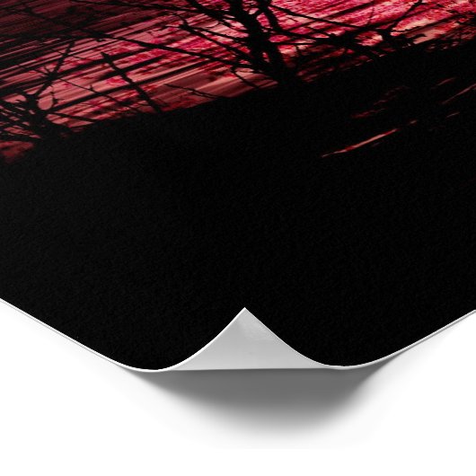 Magische Mermaid Moon Poster Print (Ecke)