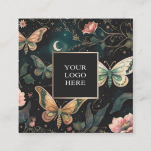 Magische Midnight Garden Square Business Card Quadratische Visitenkarte