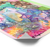 Magische Milchfrösche Wasserfarbe Poster (Ecke)