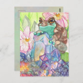 Magische Milchfrösche Wasserfarbe Postkarte (Vorne/Hinten)