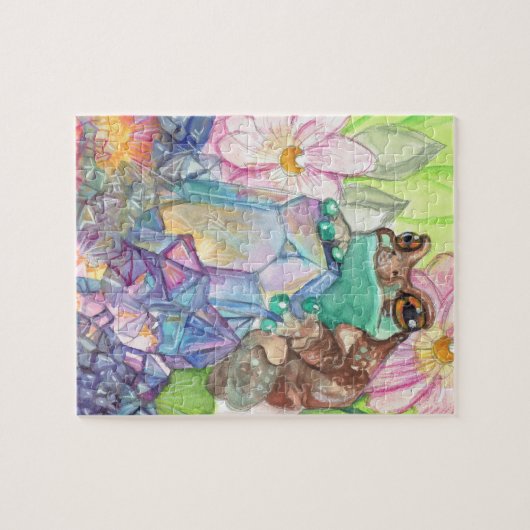 Magische Milchfrösche Wasserfarbe Puzzle (Horizontal)